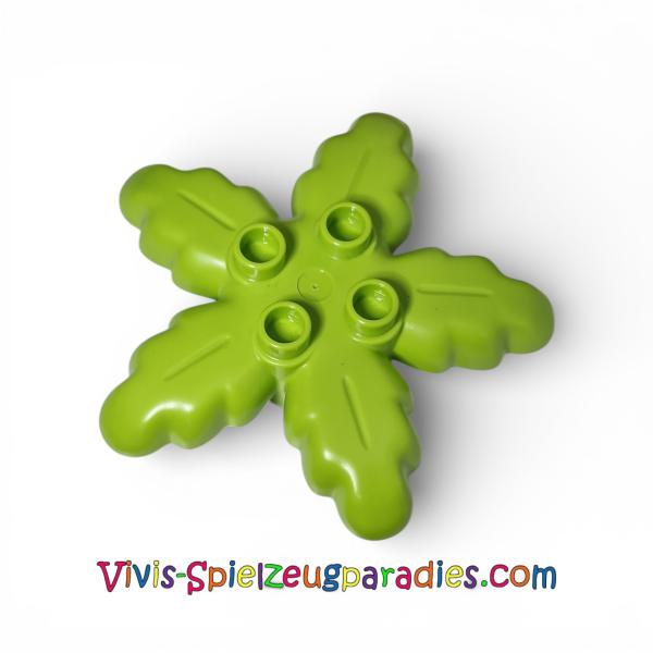 Lego Duplo, Pflanze Palmenblätter klein, 6 x 6 mit 4 oberen Noppen.  (84193) Limone